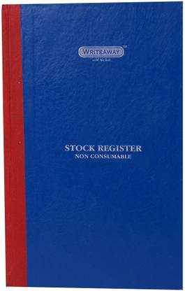 WRITEAWAY Stock Register Non Consumable ( School Register) Regular Journal Ruled 360 Pages