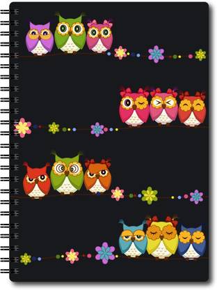 Nourish A6 Size Plain Pages Colourful Graphic Diary A6 Notebook Unruled 75 Pages