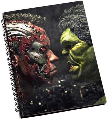 Elvish Terminator Vs Hulk A5 Notebook Ruled 200 Pages