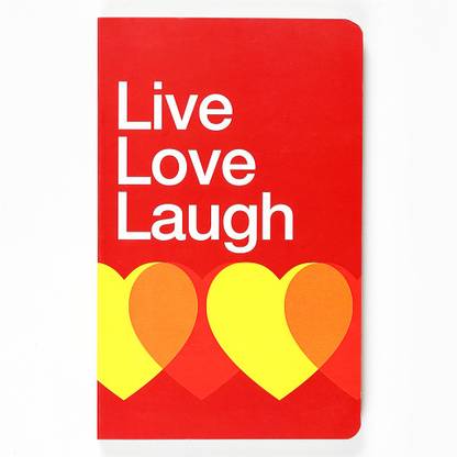 LETTERNOTE Live Love Laugh Vivid Plain Regular Notebook Unruled 144 Pages