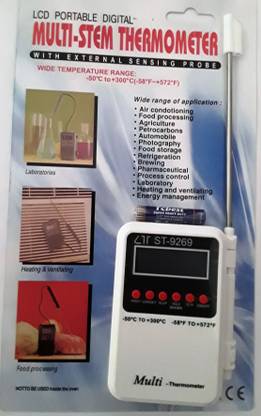 TG Multi-System with External Probe LCD Portable Thermometer