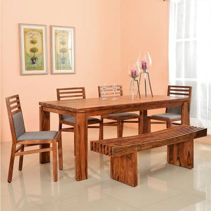 @Home by nilkamal Hercules Solid Wood 6 Seater Dining Set