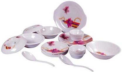 RECON Pack of 32 Melamine Dinner Set