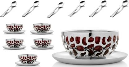 Magppie Pack of 18 Stainless Steel Aura Dinner Set