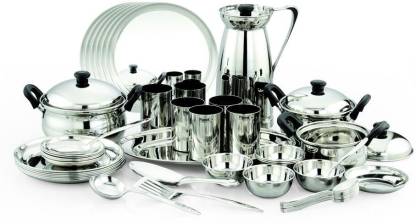 Pigeon Pack of 51 Stainless Steel Lunch Sparkle Dinner Set