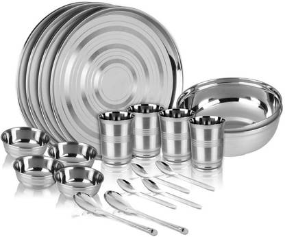 Kitchen Pro Pack of 20 Steel Dinner Set