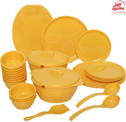 JOY HOME Pack of 32 PP (Polypropylene) Round Dinner Set