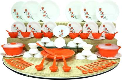 RUCHI TECHNOPLAST Pack of 72 Plastic Dinner Set