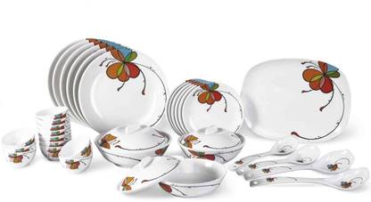 BOROSIL Pack of 35 Melamine Dinner Set