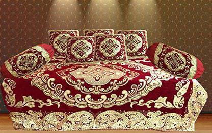 Skytex Chenille Abstract Diwan Set