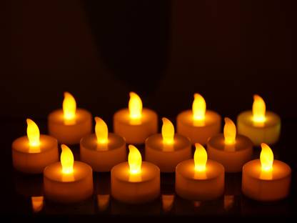 Basement Bazaar Plastic (Pack of 12) Table Diya Set