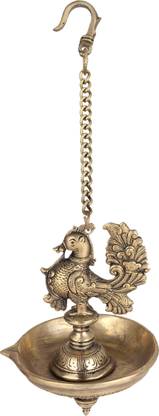 Priyakala Peacock Hanging Lamp Brass Hanging Diya