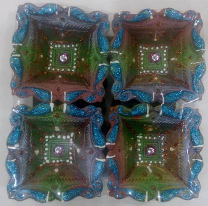 ARCS Agencies Earthenware (Pack of 4) Table Diya Set