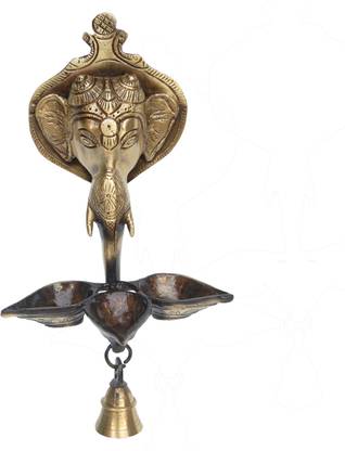 aakrati Hanging Oil lamp with Bells Brass Hanging Diya