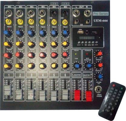 Improvhome 6 Channel Stereo Mixing Console With Echo Wired DJ Controller Wired DJ Controller