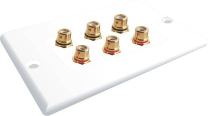 MX 6 SOCKET RCA FEMALE WALL PLATE FACEPLATE Dock