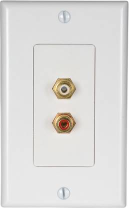 MX 2 SOCKET RCA FEMALE WALL PLATE FACEPLATE (114 X 70 mm) Dock