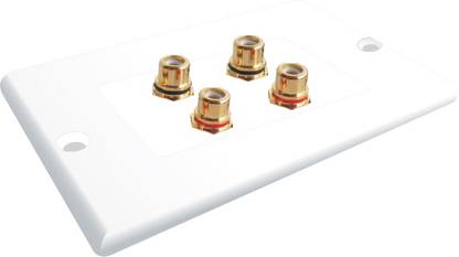 MX 4 SOCKET RCA FEMALE WALL PLATE FACEPLATE Dock