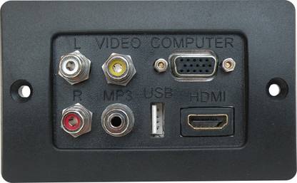 MX HDMI VGA USB 3.5mm Stereo Jack & Composite 3 RCA Audio Video Wall plate Face plates 1080p Dock