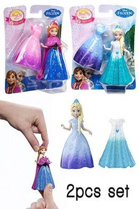MATTEL Disney Frozen Magiclip Anna and Elsa 2pcs Doll