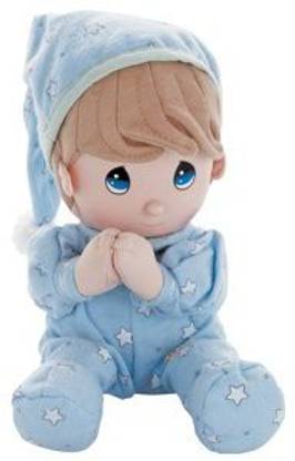 Precious Moments PRAYER Pal Doll BOY - Prays "Now I Lay ME DOWN To Sleep" BABY BOY GIFT/Shower/CHRISTENING/10" BLUE KEEPSAKE IT'S A BOY!