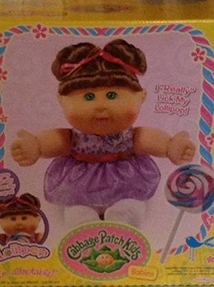 Cabbage Patch Kids Babies I Really Lick My Lollipop Brunette & Green