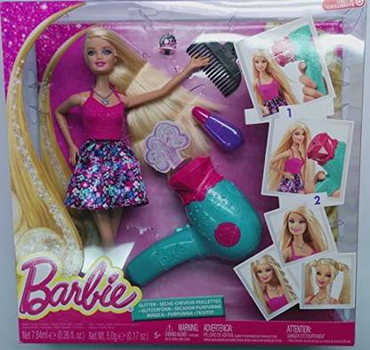BARBIE Hair Tastic Glitter Blow Dryer