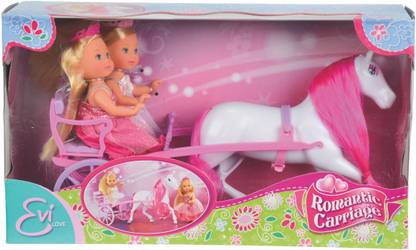 SIMBA Evi Love Romantic Carriage : Two 12 Cm Doll