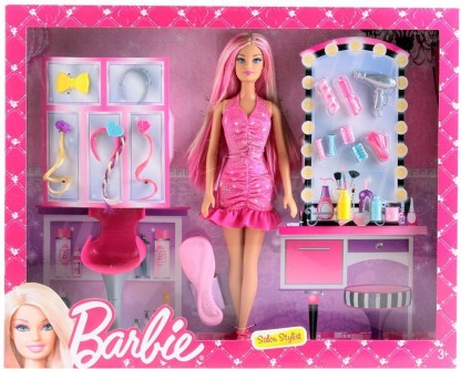 barbie hairdressing set