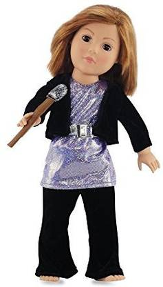 Emily Rose Doll Clothes Pop Star Outfit - 18 Inch Doll Clothes/clothing Fits American Girl - Includes 18" Dolls Accessories