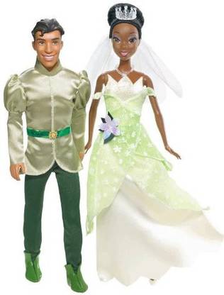 MATTEL Disney Princess and Prince Tiana and Prince Naveen Doll Set