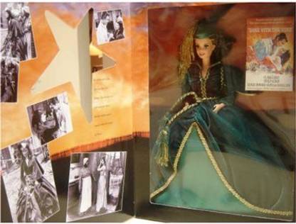 BARBIE Hollywood Legends Collection Barbie Doll Scarlett O'Hara in Green Drapery Dress