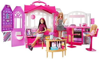 BARBIE Glam Gate Away House Glam Doll