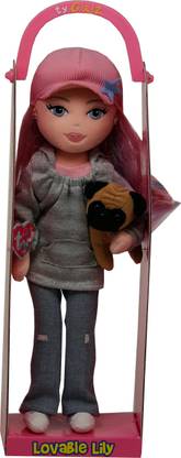 TY Lovable Lily with Hat and Dog