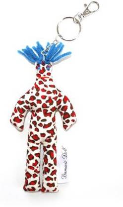Dammit Dolls Dammit Keychain Rouge Gupard Red & Chocolate Leopard Blue