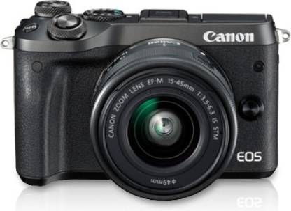 Canon EOS M6 Mirrorless Camera Body with Single Lens: EF-M 15-45 IS STM