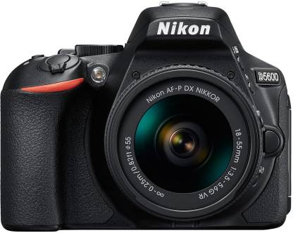NIKON D5600 DSLR Camera Body with Single Lens: AF-P DX Nikkor 18-55 MM F/3.5-5.6G VR