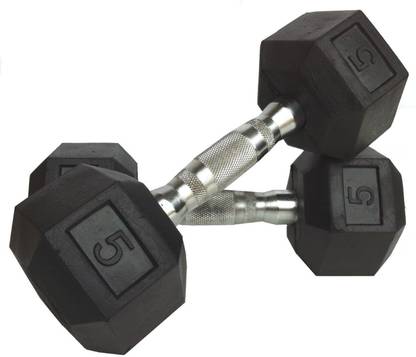 gb 5KG PAIR OF HEX Fixed Weight Dumbbell