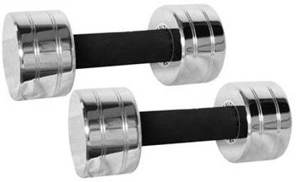 STARX 10 kg Steel Chrome Dumbbell set Fixed Weight Dumbbell