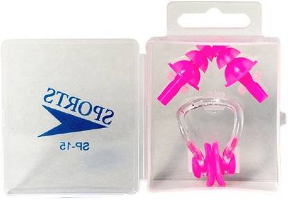 vinto Pink Soft Silicone Swimming Ear Plug & Nose Clip