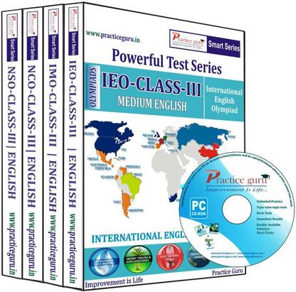 Practice guru Powerful Test Series (IEO / IMO / NCO / NSO) Medium English (Class - 3) (Combo Pack)