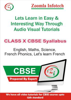 Zoomla Infotech Class 10 CBSE English, Maths, Science, French Phonics, Let's Learn French Video Tutorials