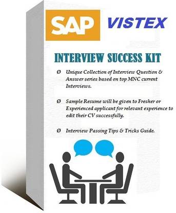 SAPSMART SAP VISTEX ONLINE INTERVIEW AND METHODOLOGY EXPERT (SELF VIDEO LEARNING) SUCCESS KIT