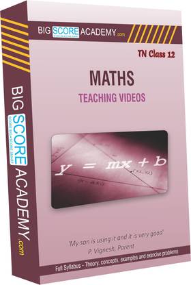 BigScoreAcademy.com Tamil Nadu Samacheer Kalvi Class 12 Maths Full Syllabus Teaching Video