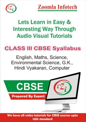 Zoomla Infotech Class 3 CBSE English, Maths, Science, Environmental Science, G.k., Hindi Vyakaran, Computer Video Tutorials