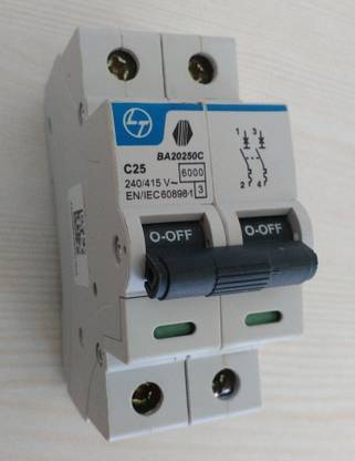 L&T Tripper DP, 25A, C-Curve BA20250C MCB