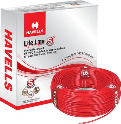 HAVELLS PVC, FR PVC 1.5 sq/mm Red 90 m Wire