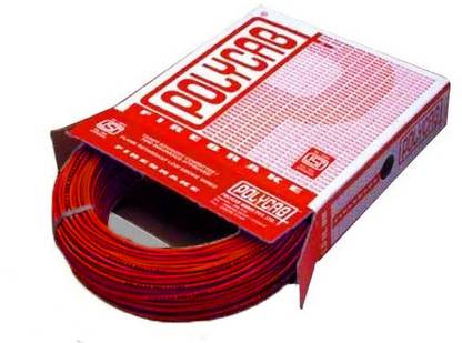 Polycab PVC, FR PVC 6 sq/mm Red 90 m Wire