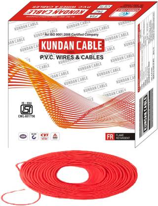 KUNDAN CABLE PVC 1.5 sq/mm Red 90 m Wire
