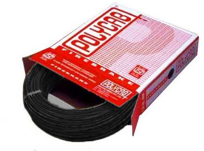 Polycab PVC, FR PVC 1.5 sq/mm Black 90 m Wire